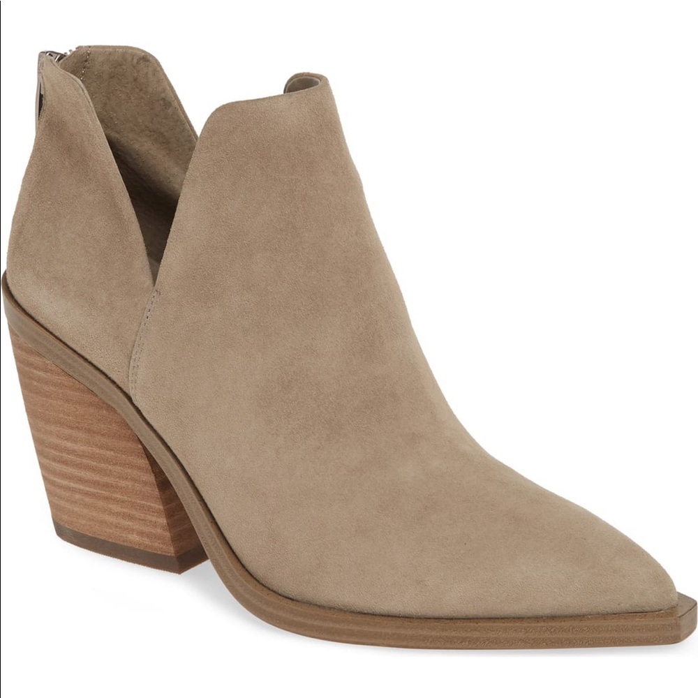 Vince Camuto Gigietta Bootie, Foxy Suede, Size 7.5